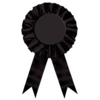 Black Rosette Award Ribbon, 1 Pack