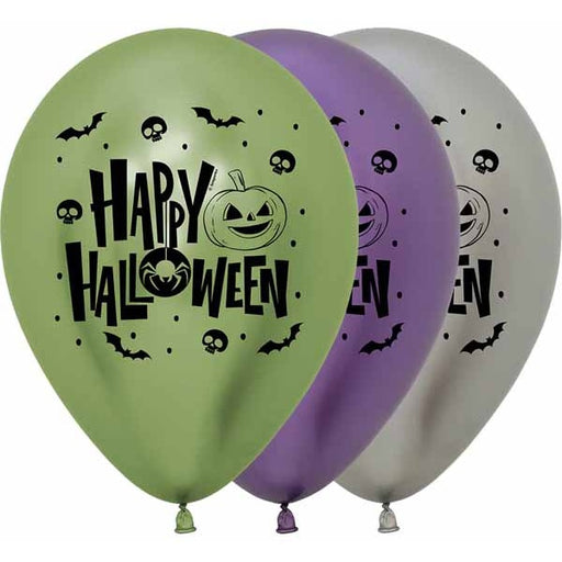 Sempertex Happy Halloween Reflex 11-Inch Latex Balloons, 50 Count