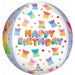 Gummy Bear Happy Birthday 16-Inch Orbz Foil Balloon