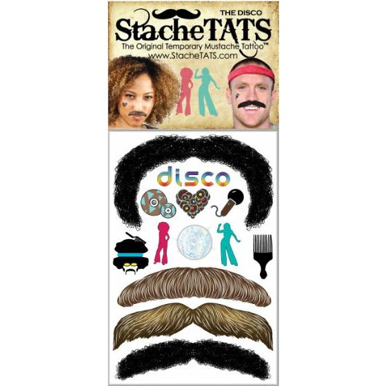 Stachetats Regular Disco Temporary Mustache Tattoos