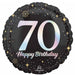 Sparkling 70 Happy Birthday Round Foil Balloon, 18 Inch
