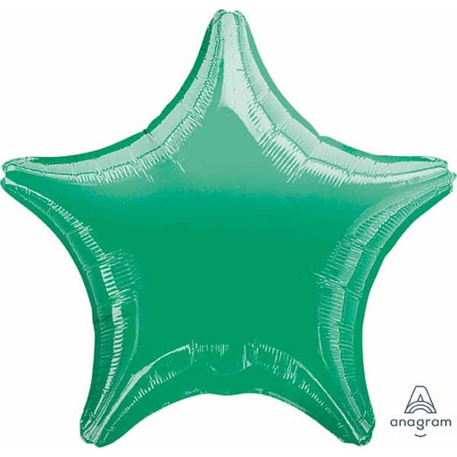 19-Inch Metallic Green Star Foil Balloon
