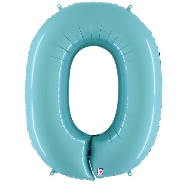 Megaloon Pastel Blue Number 0 Balloon