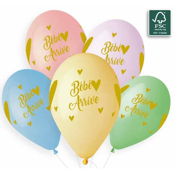 Gemar 13" Bébé Arrive Balloons, 50 Pack