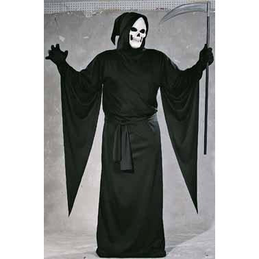 Adult Reaper Hooded Robe Costume with Belt, One Size