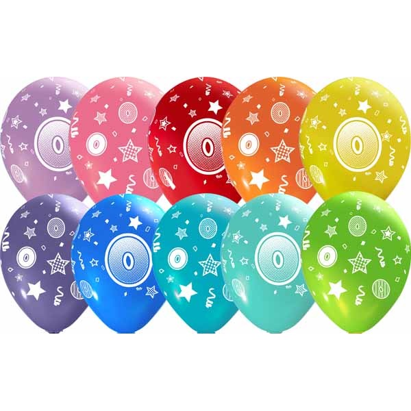 #0 NUMBERS-ALL-OVER 12" TRENDY ASST 50/B