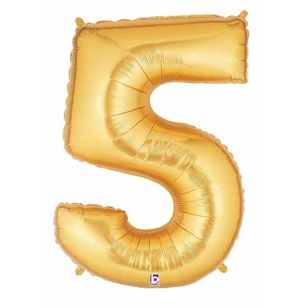 Meg aloon Gold Number 5 Balloon, 40 Inch