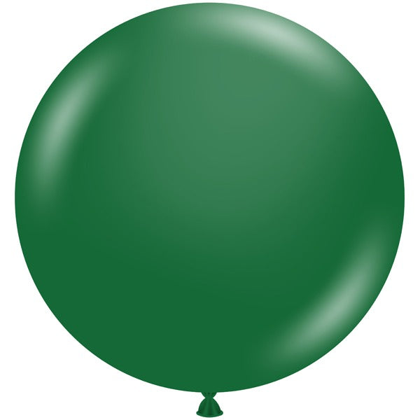 TUFTEX 24-Inch Metallic Forest Green Latex Balloons, 25 Count