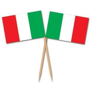 ITALIAN FLAG PICKS 50/PKG 2.5" MIN 3