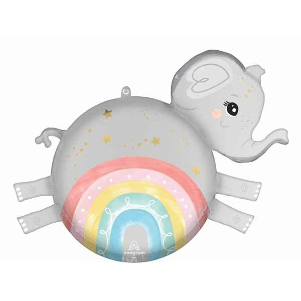 21" Satin Baby Elephant Roly Polies Foil Balloon