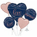 Navy Wedding Foil Balloon Bouquet
