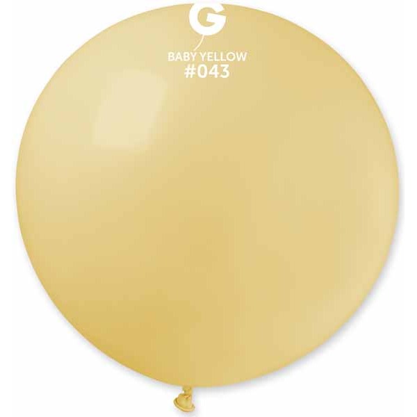 Gemar 31" Baby Yellow #043 Latex Balloon, 1 Count