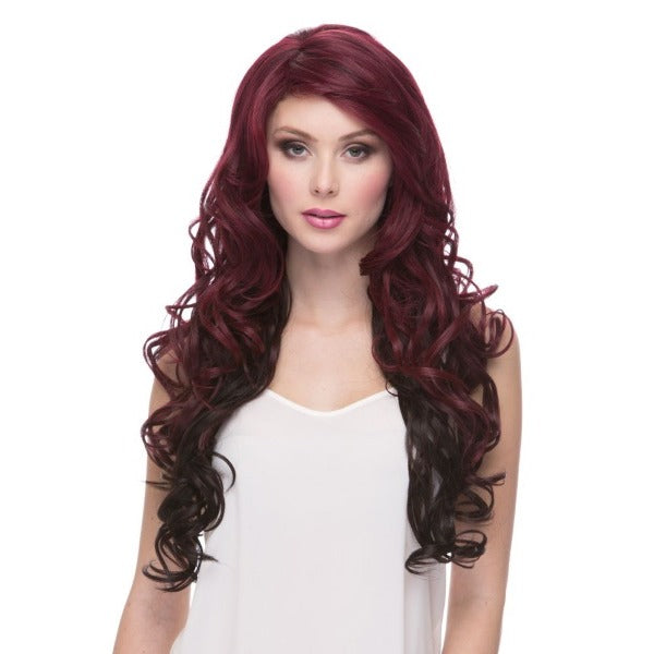 Boston Burgundy and Black Costume Wig