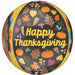 Give Thanks 16" Orbz Foil Thanksgiving Balloon