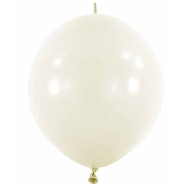 Anagram Frosty White 12" Link Latex Balloons, 50 Count