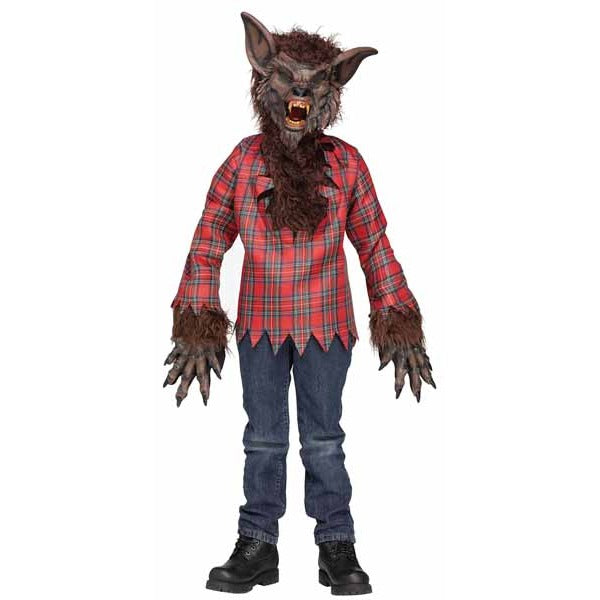 Brown Werewolf Child Costume, Large 12/14