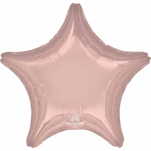19 Inch Metallic Pearl Pastel Pink Star Foil Balloon
