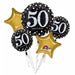 Sparkling 50th Birthday 5-Piece Foil Balloon Bouquet