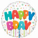 Happy Balloon Bash Happy Birthday 18" Round Foil Balloon