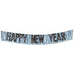 SILVER W/BK HNY 9' FRINGE BANNER