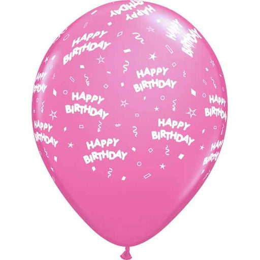 BONNE FETE ALL OVER 12" 50/BAG PINK