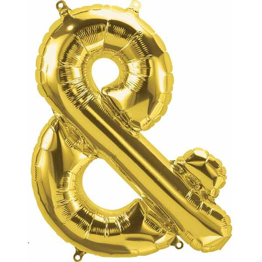 16-Inch Gold Ampersand Symbol Balloon