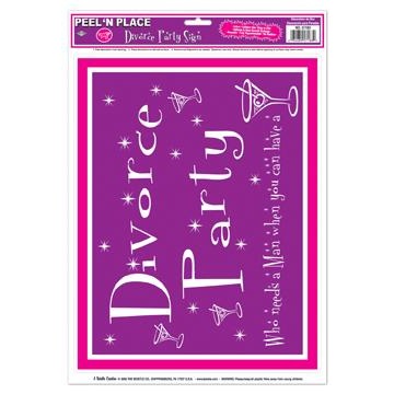 Divorce Party Peel 'N Place Decoration, 1 Sheet