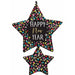 Happy New Year Confetti Stars 37" Foil Balloon