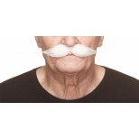 Long White Costume Moustache, 27 cm