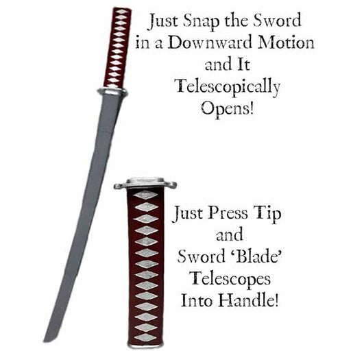 27-Inch Retractable Katana Sword Costume Accessory