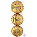38" Satin Happy New Year Bursts Foil Balloon