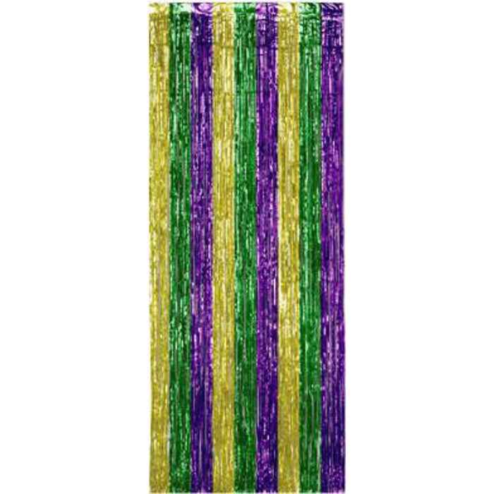 8'X3' 1 Ply Metallic Curtain (Glitter Gold/Silver/Platinum)