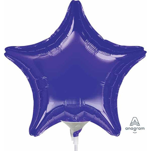 Purple Star Foil Balloon, 9 Inch