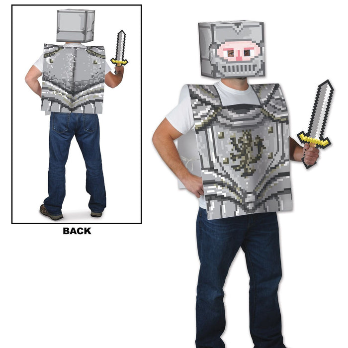 Plastic 8-Bit Knight Costume Vest