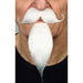 Pure White Self-Adhesive Moustache and Beard Set
