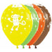 Sempertex Jungle Animals Assorted 11-Inch Latex Balloons, 50 Count