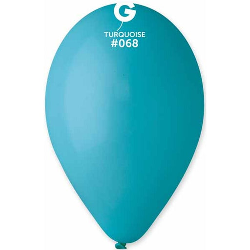 Gemar 12 Inch Turquoise Latex Balloons #068, 50 Count
