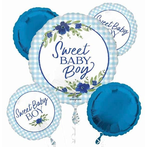 Baby in Bloom Boy Foil Balloon Bouquet