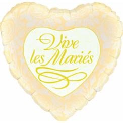 36-Inch Vive les Mariés Foil Wedding Balloon