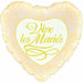 Vive les Mariés 18-Inch Heart Foil Wedding Balloon