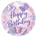Flutters Birthday 18" Round Foil Balloon