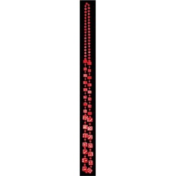 Red Dice Bead Necklace, 48 Inches