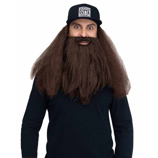 Straight Outta Quarantine Hat and Beard Costume Set