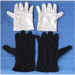 8.5 Inch Plain White Polyester Costume Gloves