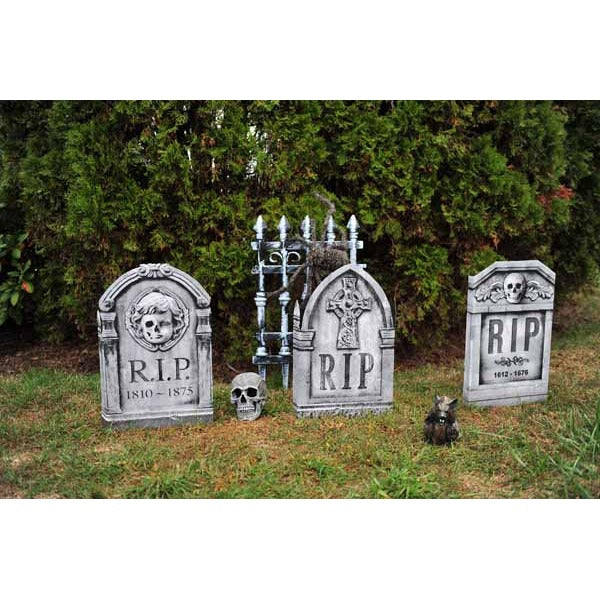 22-Inch Photoreal Celtic Tombstone Halloween Decoration