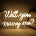 Will You Marry Me Proposal Neon Sign