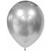 Chrome Silver 12-Inch Latex Balloons, 6 Pack
