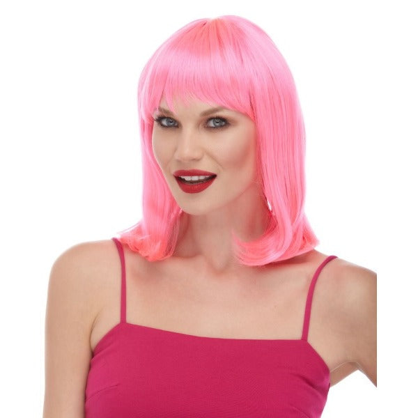 Hot Pink Doll Costume Wig