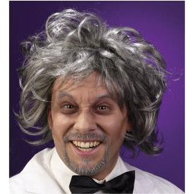 Grey Tousled Mad Scientist Costume Wig