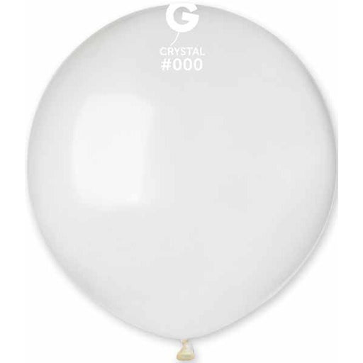 Gemar 19" Crystal Clear Latex Balloons #000, 25 Pack